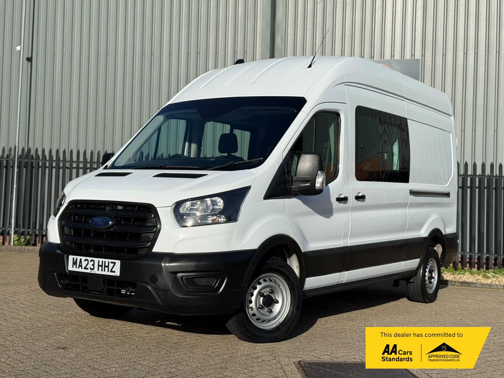 2023 Ford Transit 2.0 350 EcoBlue Leader Crew Van Double Cab 6dr Diesel Manual RWD L3 H3 Euro 6 (s/s) (130 ps) - Thumbnail 2