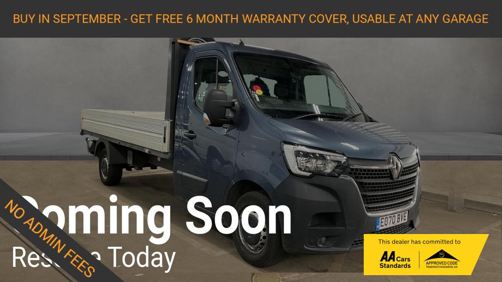 Renault Master 2.3 dCi 35 Business Dropside 2dr Diesel Manual FWD LWB Euro 6 (Rear Corner Pillars) (135 ps)