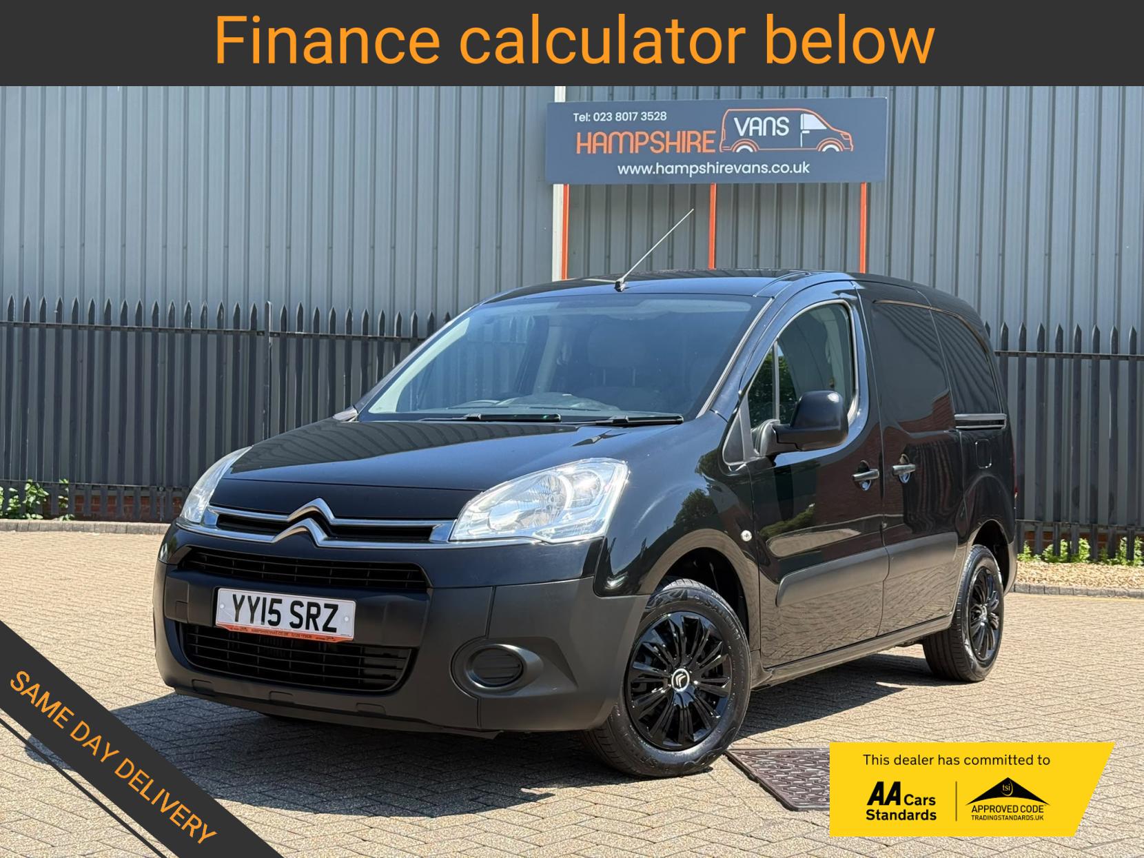 2015 Citroen Berlingo 1.6 HDi 625 Enterprise Panel Van 5dr Diesel Manual L1 (Euro 5) (135 g/km, 75 bhp) - Thumbnail 2