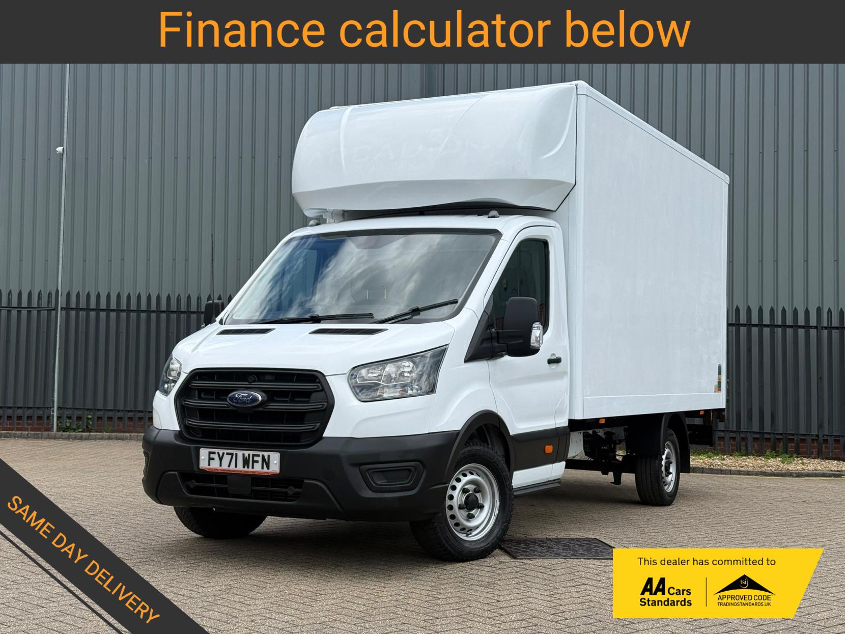 2021 Ford Transit 2.0 350 EcoBlue Leader Luton 3dr Diesel Manual FWD L4 Euro 6 (s/s) (130 ps) - Thumbnail 2