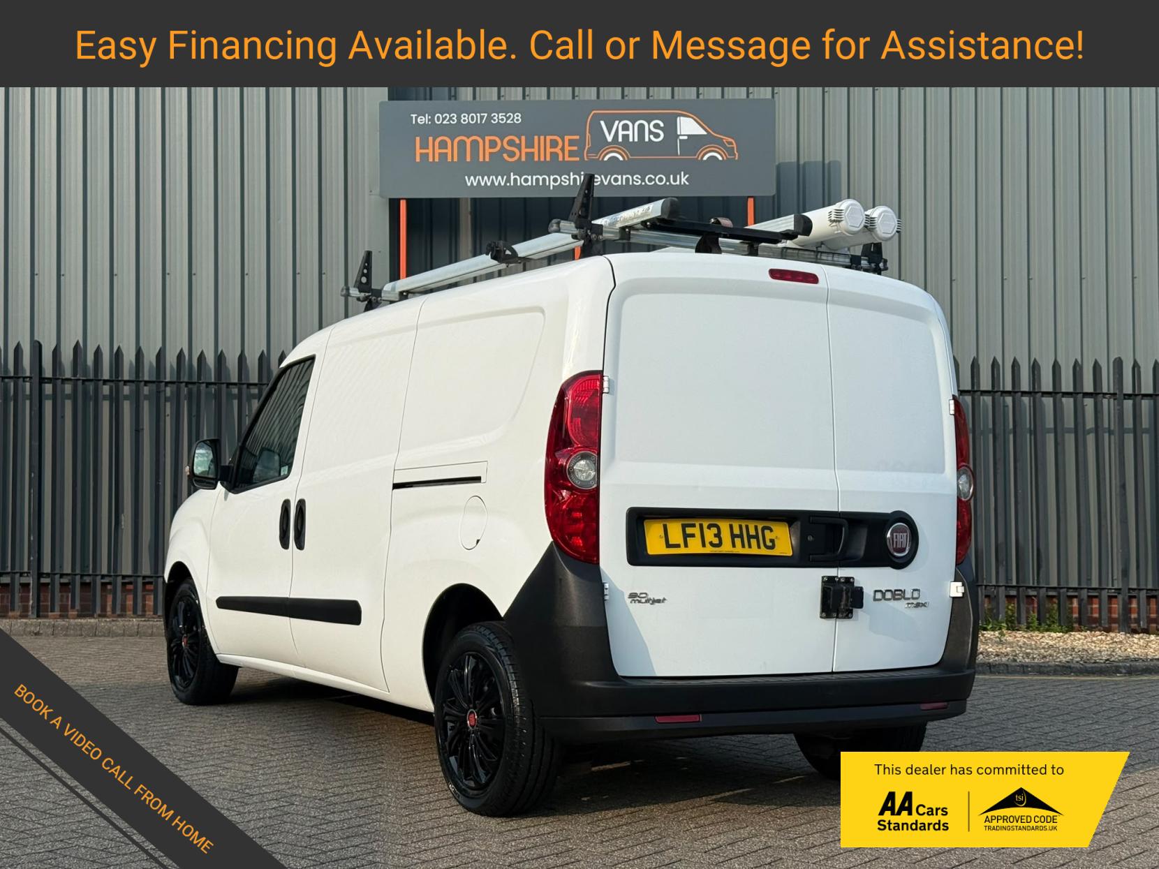 2013 Fiat Doblo 1.3 JTD MultiJetII 16v Panel Van 4dr Diesel Manual L1 H1 (133 g/km, 90 bhp) - Thumbnail 3