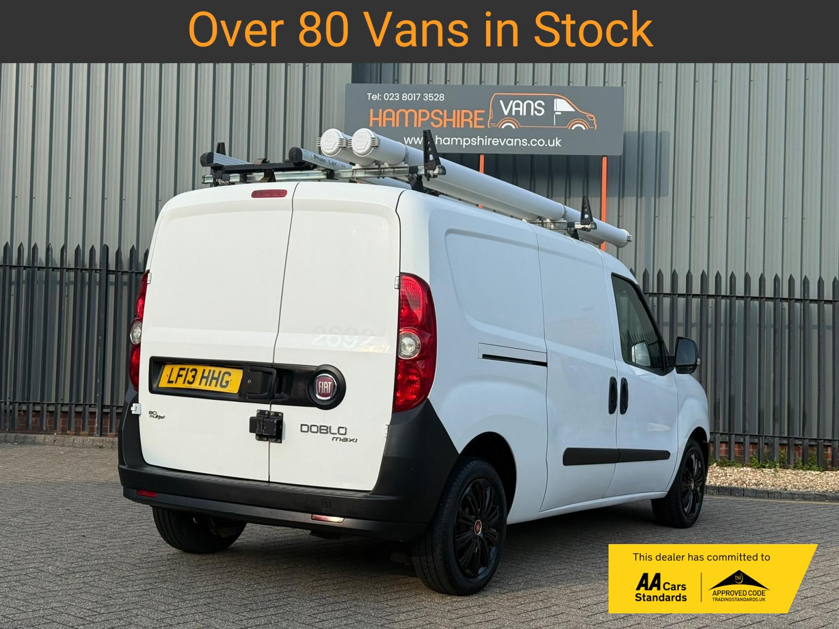 2013 Fiat Doblo 1.3 JTD MultiJetII 16v Panel Van 4dr Diesel Manual L1 H1 (133 g/km, 90 bhp) - Thumbnail 4