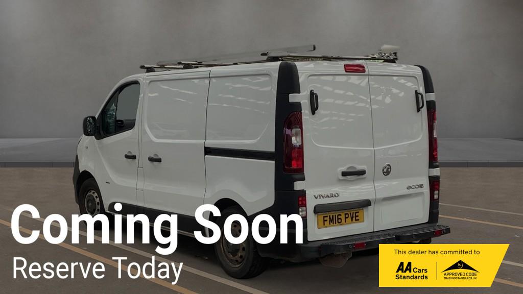 2016 Vauxhall Vivaro 1.6 CDTi 2900 ecoFLEX Panel Van 5dr Diesel Manual L1 H1 Euro 5 (s/s) (90 ps) - Thumbnail 3
