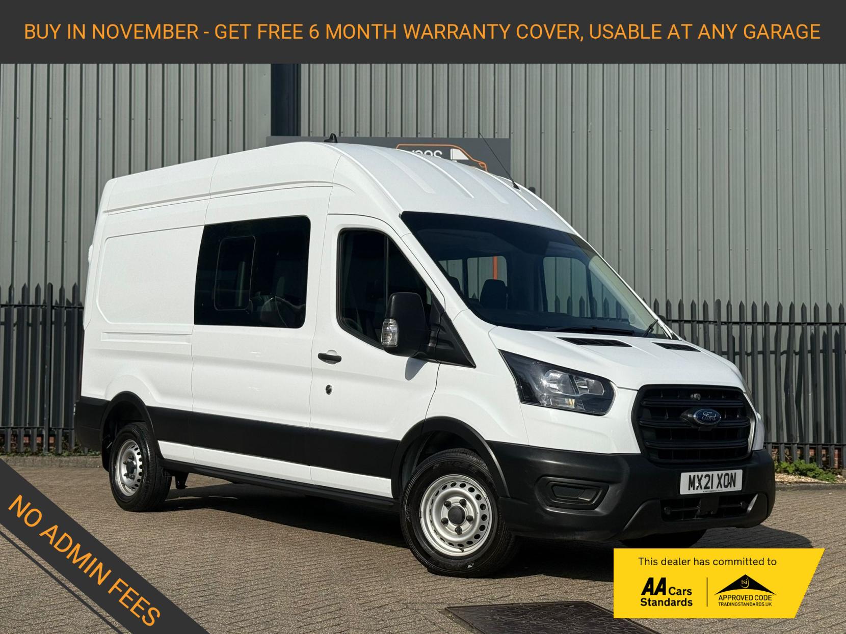 Ford Transit 2.0 350 EcoBlue Leader Crew Van Double Cab 6dr Diesel Manual RWD L3 H3 Euro 6 (s/s) (130 ps)
