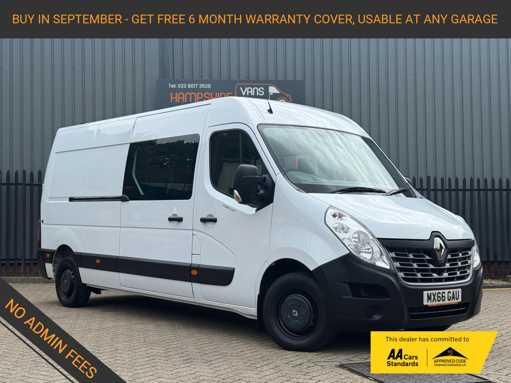 Renault Master 2.3 dCi ENERGY 35 Business Combi Van Double Cab 5dr Diesel Manual FWD MWB Medium Roof Euro 6 (s/s) (9 Seat) (145 ps)
