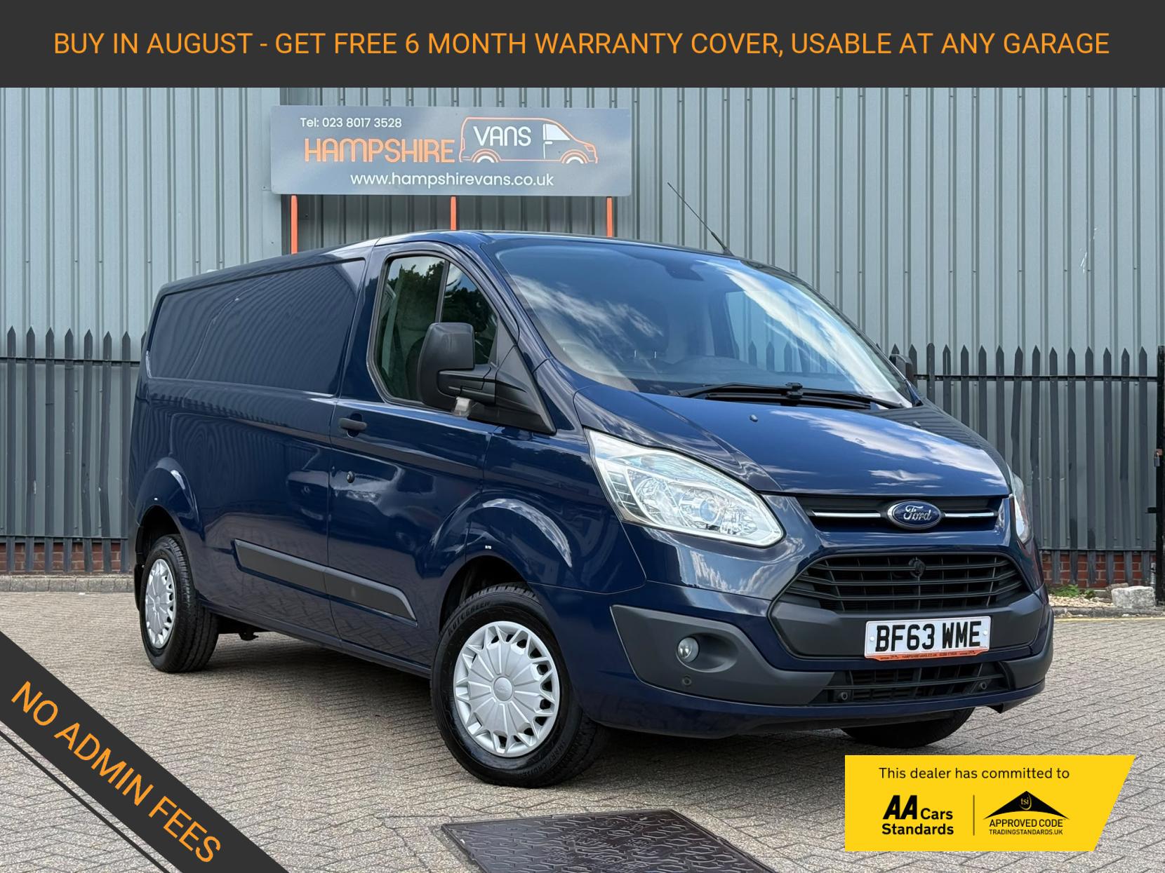 2013 Ford Transit Custom 2.2 TDCi 330 Trend Panel Van 5dr Diesel Manual L2 H1 (197 g/km, 123 bhp) - Image 1