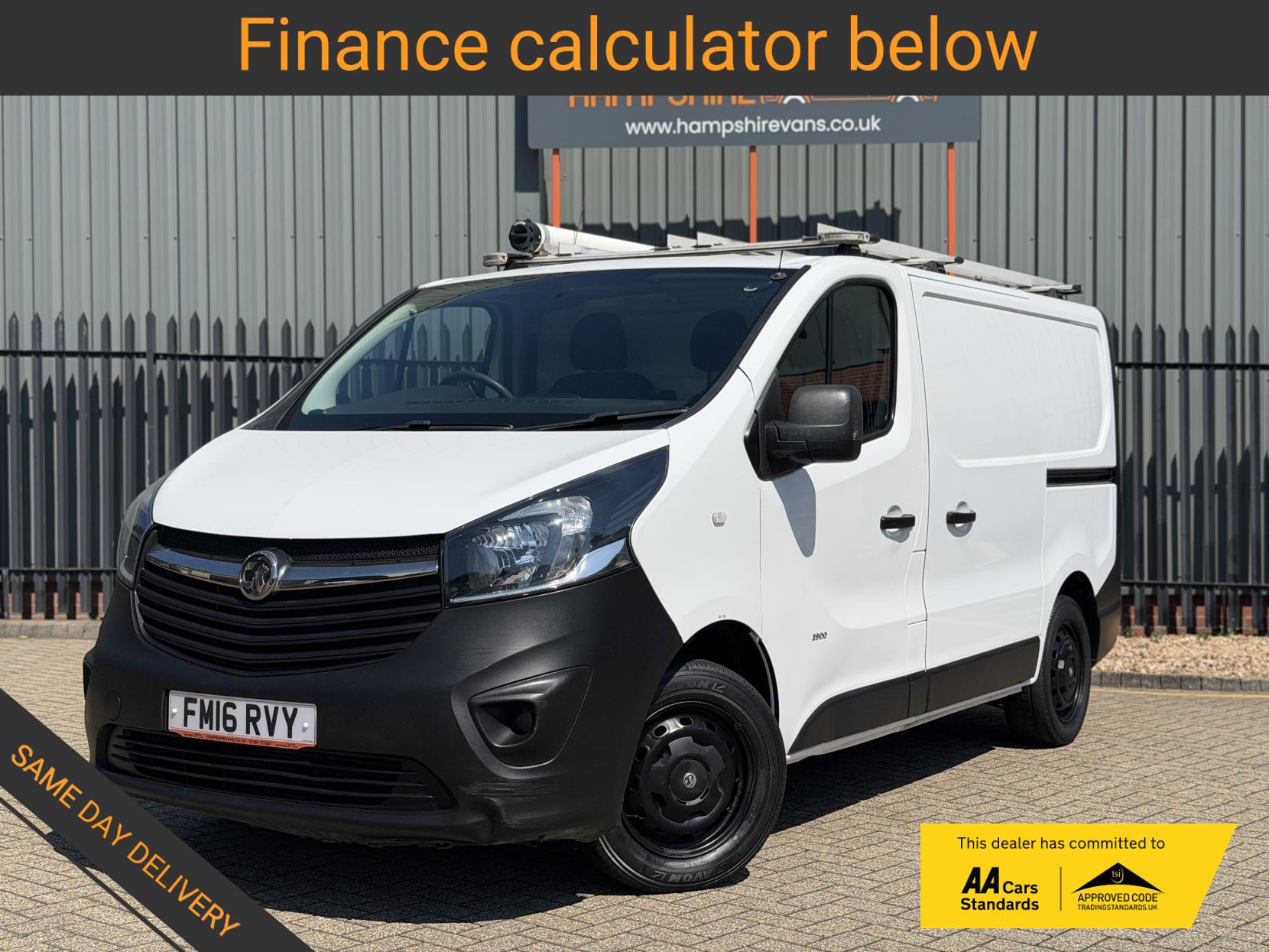 2016 Vauxhall Vivaro 1.6 CDTi 2900 ecoFLEX Panel Van 5dr Diesel Manual L1 H1 Euro 5 (s/s) (90 ps) - Thumbnail 2