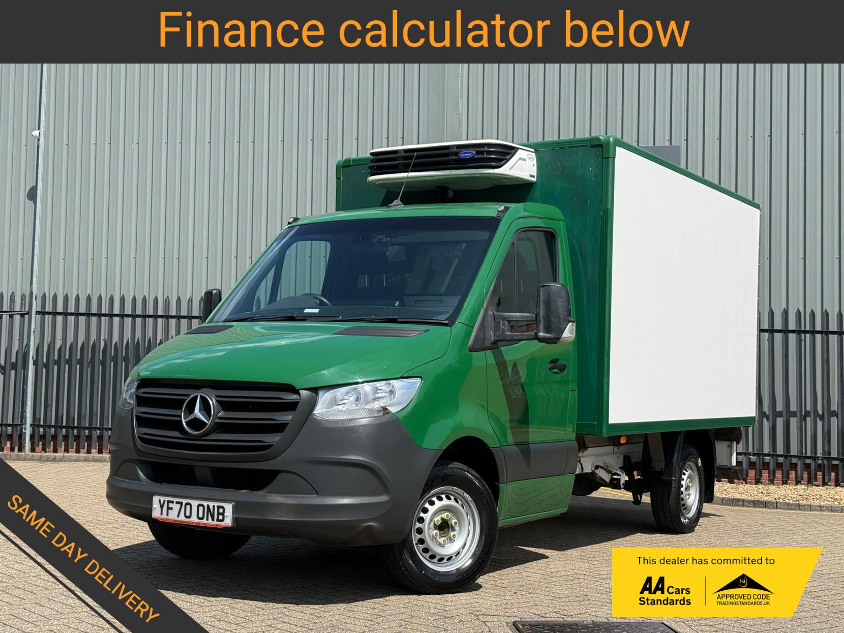 2020 Mercedes-Benz Sprinter 2.1 314 CDi Temperature Controlled 5dr Diesel Manual RWD L3 H2 (210 g/km, 141 bhp) - Thumbnail 2