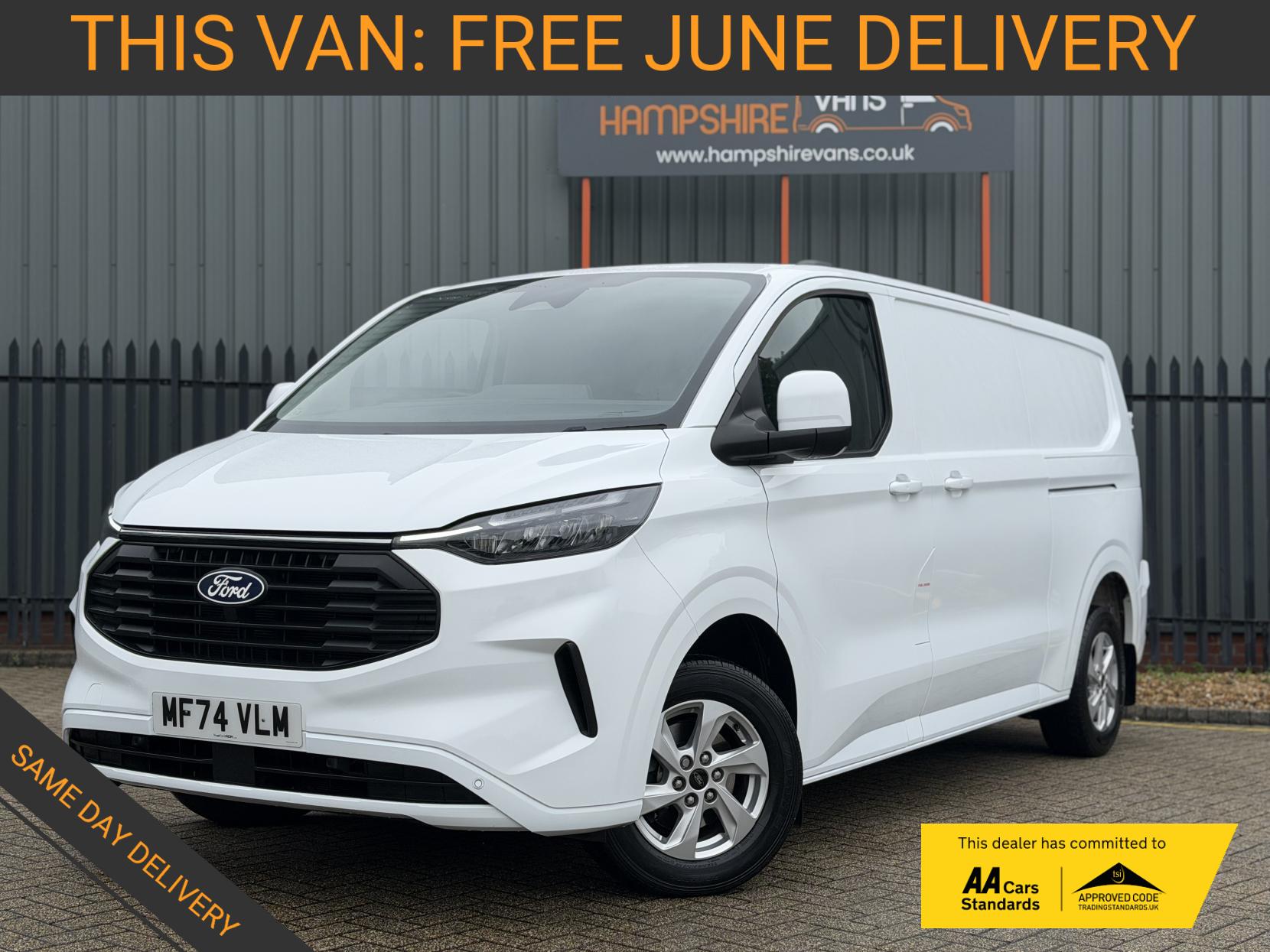 2024 Ford Transit Custom 2.0 300 EcoBlue Limited Panel Van 5dr Diesel Auto L2 H1 Euro 6 (s/s) (136 ps) - Thumbnail 2