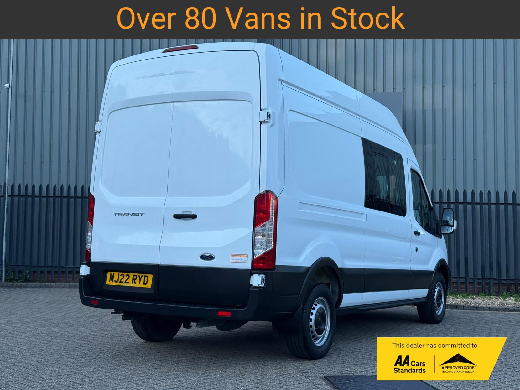 2022 Ford Transit 2.0 350 EcoBlue Leader Crew Van Double Cab 6dr Diesel Manual RWD L3 H3 Euro 6 (s/s) (130 ps) - Thumbnail 4