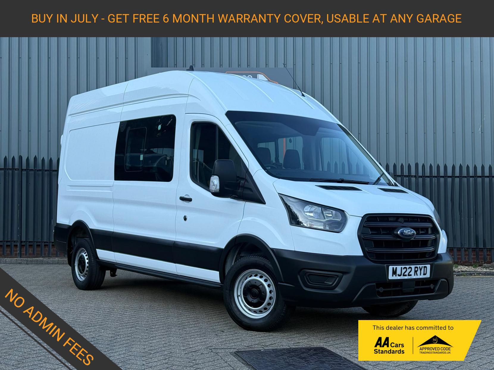 2022 Ford Transit 2.0 350 EcoBlue Leader Crew Van Double Cab 6dr Diesel Manual RWD L3 H3 Euro 6 (s/s) (130 ps)