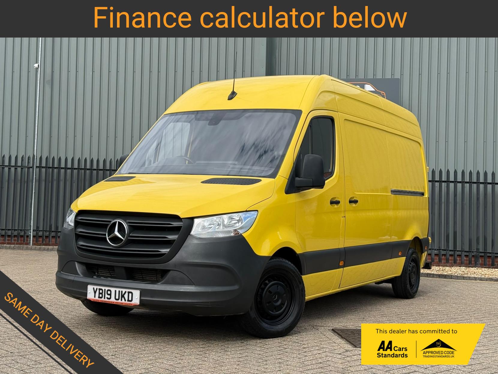 2019 Mercedes-Benz Sprinter 2.1 314 CDI Panel Van 5dr Diesel Manual FWD L2 H2 Euro 6 (143 ps) - Thumbnail 2