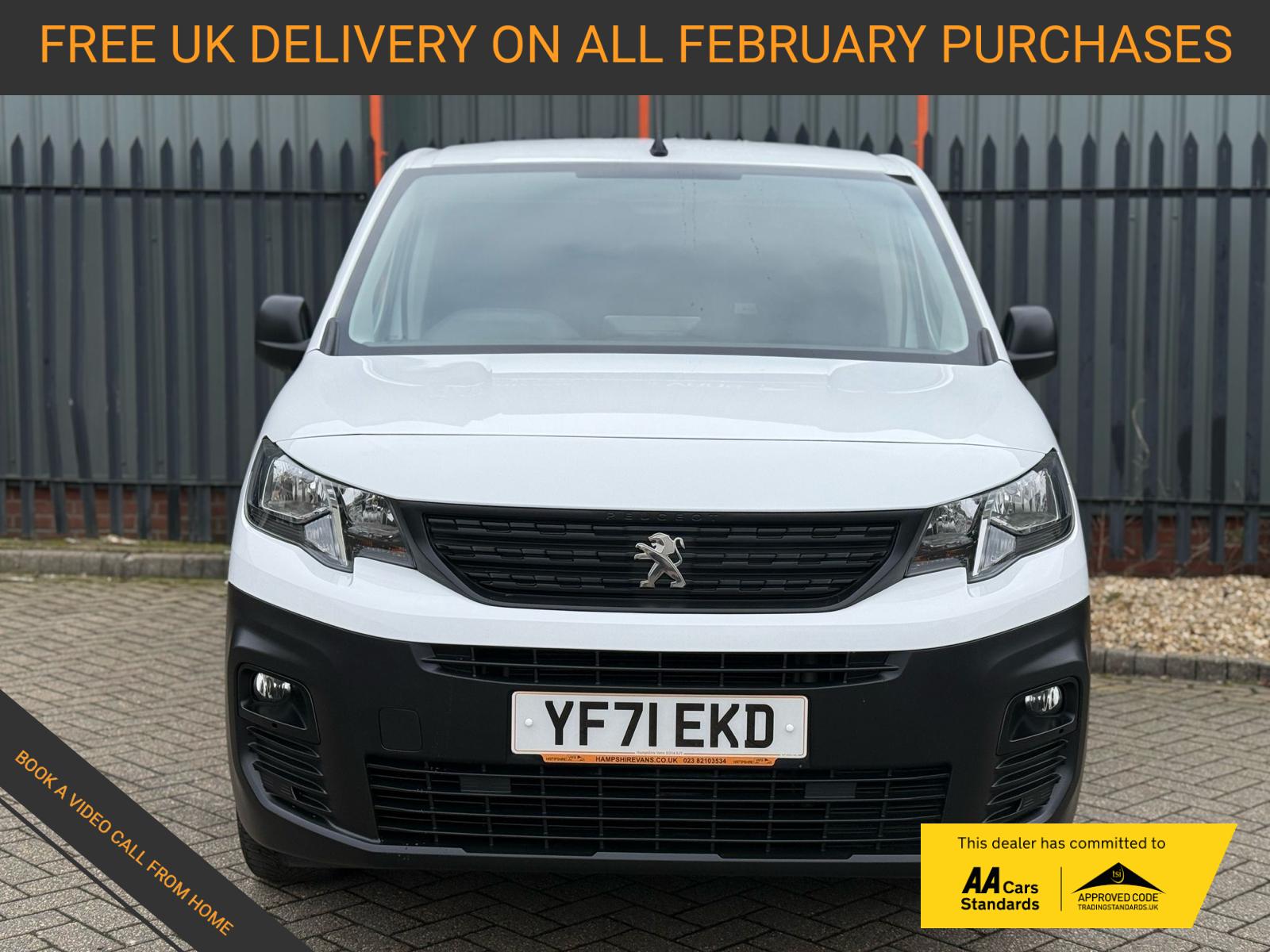 Peugeot Partner 1.5 BlueHDi 1000 Professional Premium Standard Panel Van 5dr Diesel Manual SWB Euro 6 (100 bhp)