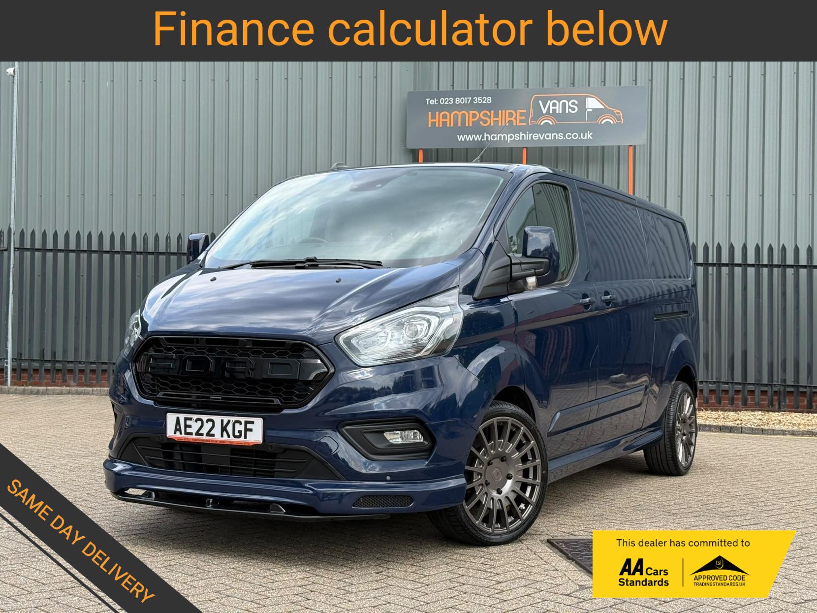 2022 Ford Transit Custom 2.0 300 EcoBlue Limited Panel Van 5dr Diesel Manual L2 H1 Euro 6 (s/s) (130 ps) - Thumbnail 2