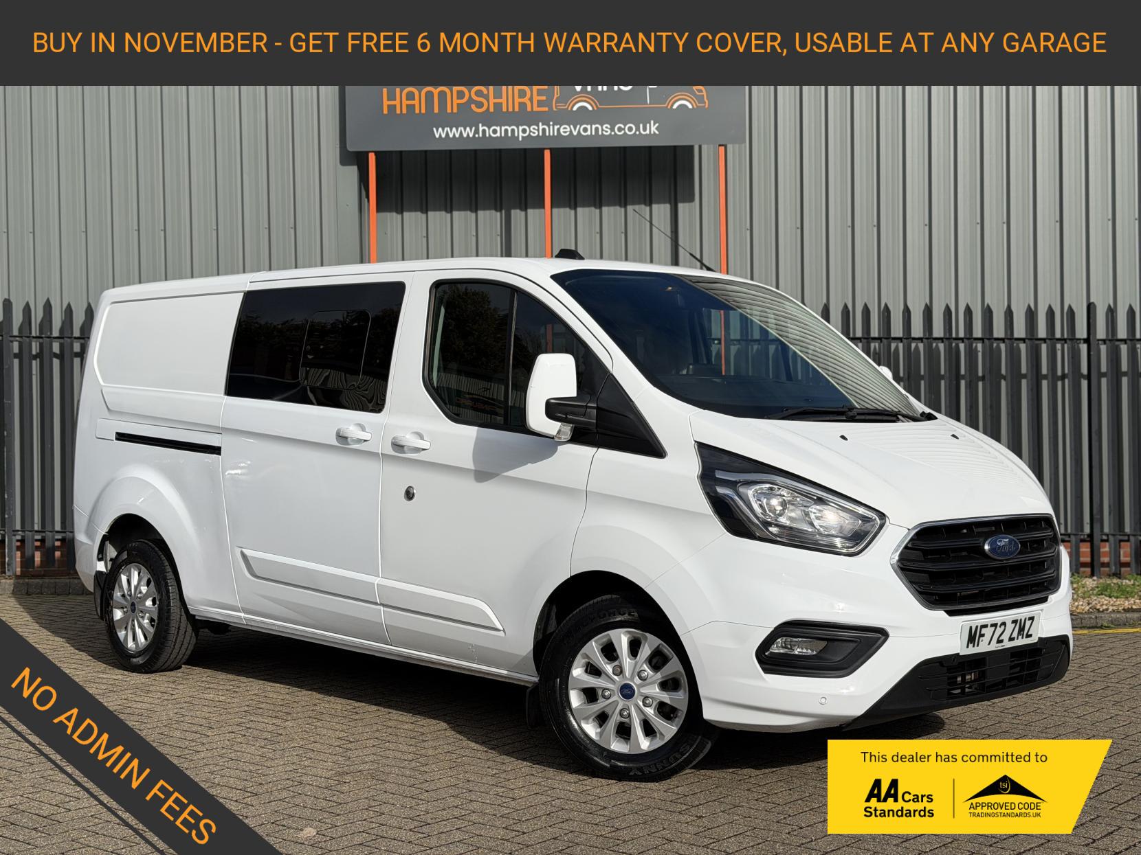 Ford Transit Custom 2.0 300 EcoBlue Limited Crew Van Double Cab 5dr Diesel Manual L2 H1 Euro 6 (s/s) (130 ps)